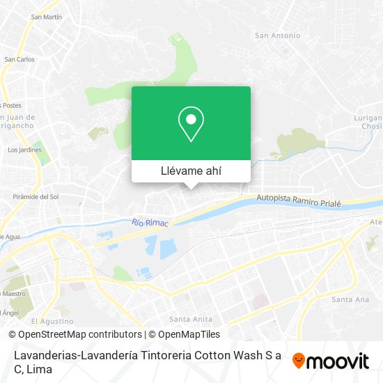 Mapa de Lavanderias-Lavandería Tintoreria Cotton Wash S a C