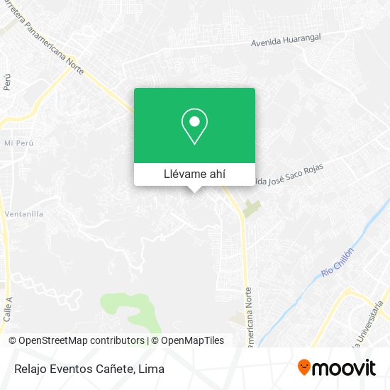 Mapa de Relajo Eventos Cañete