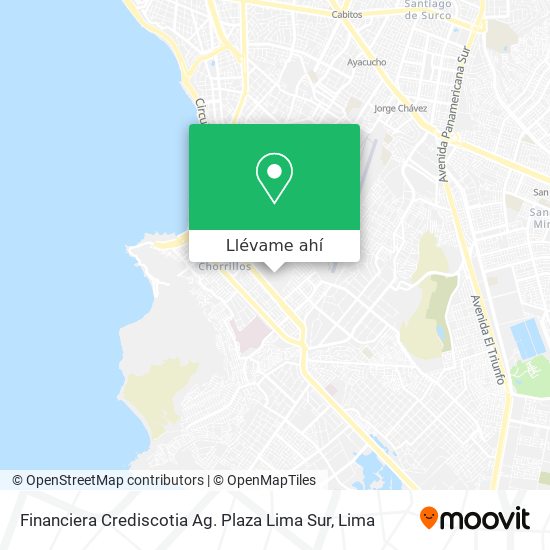 Mapa de Financiera Crediscotia Ag. Plaza Lima Sur