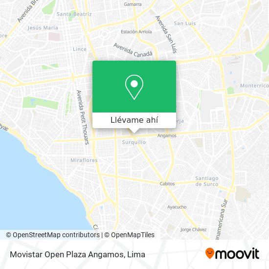 Mapa de Movistar Open Plaza Angamos