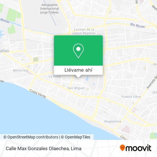 Mapa de Calle Max Gonzales Olaechea