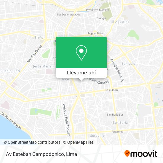 Mapa de Av Esteban Campodonico