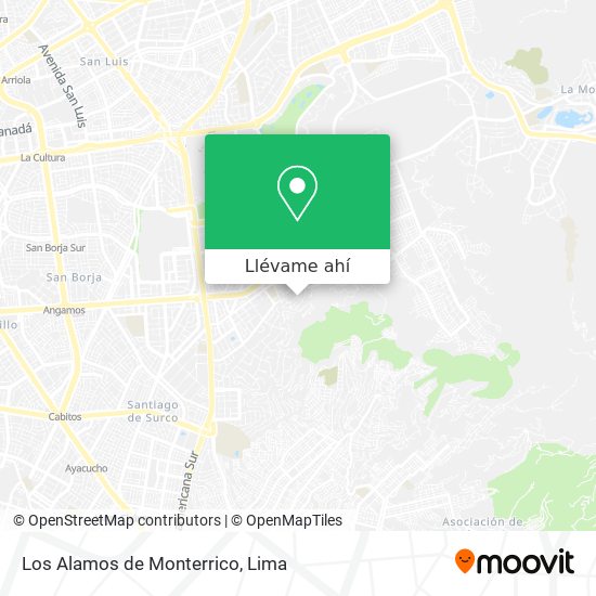 Mapa de Los Alamos de Monterrico