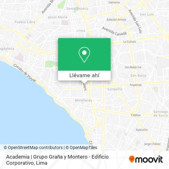 Mapa de Academia | Grupo Graña y Montero - Edificio Corporativo