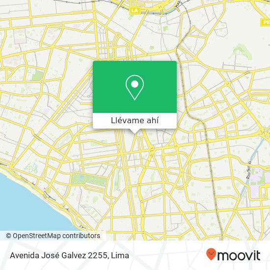 Mapa de Avenida José Galvez 2255