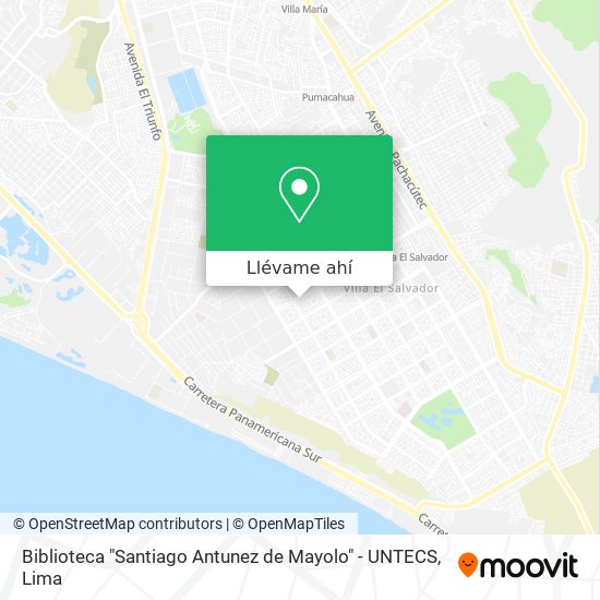 Mapa de Biblioteca "Santiago Antunez de Mayolo" - UNTECS