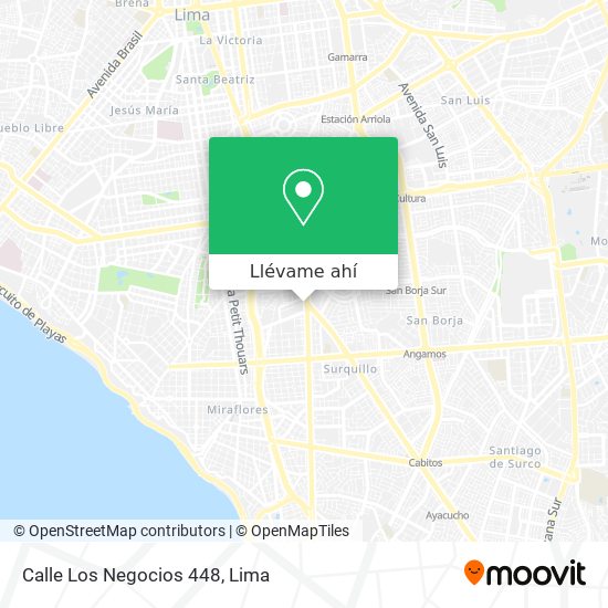 Mapa de Calle Los Negocios 448