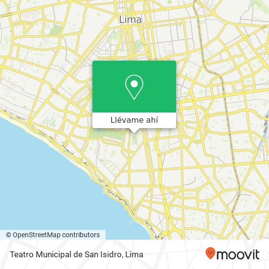 Mapa de Teatro Municipal de San Isidro