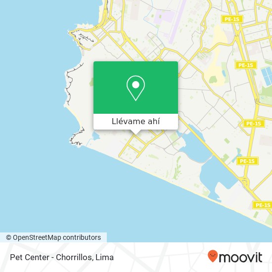 Mapa de Pet Center - Chorrillos