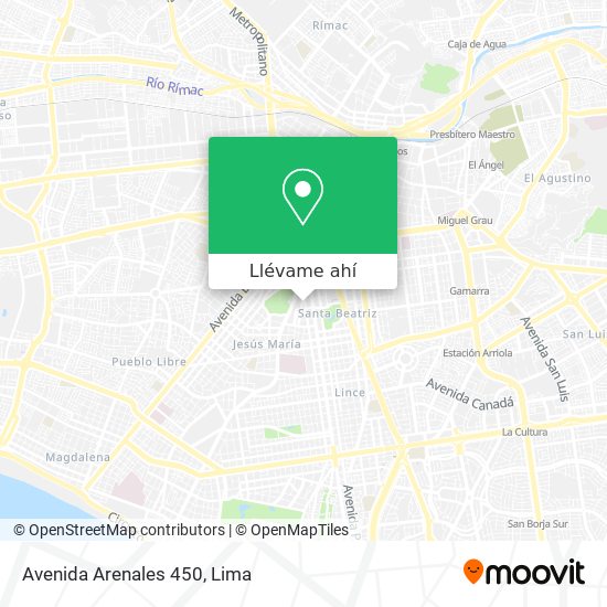Mapa de Avenida Arenales 450