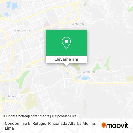Mapa de Condominio El Refugio, Rinconada Alta, La Molina