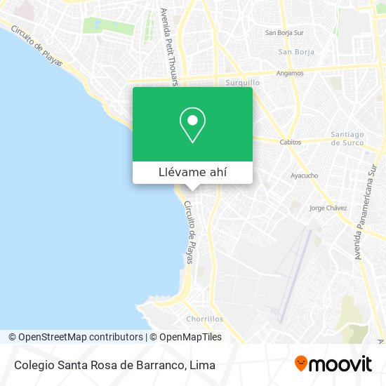 Mapa de Colegio Santa Rosa de Barranco