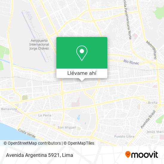 Mapa de Avenida Argentina 5921