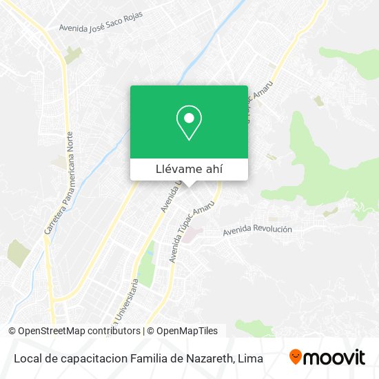 Mapa de Local de capacitacion Familia de Nazareth