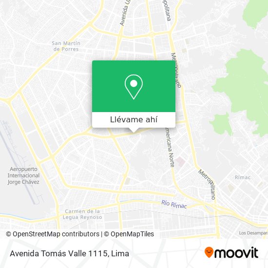 Mapa de Avenida Tomás Valle 1115