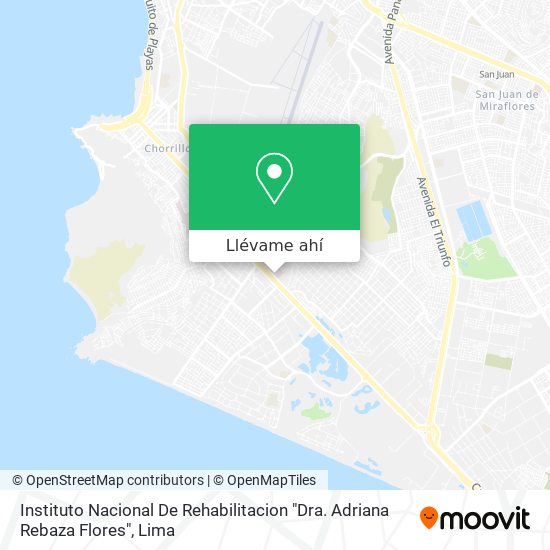 Mapa de Instituto Nacional De Rehabilitacion "Dra. Adriana Rebaza Flores"