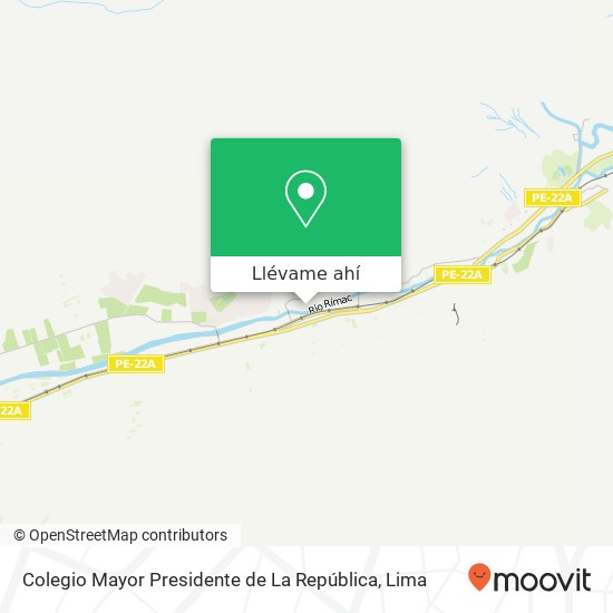 Mapa de Colegio Mayor Presidente de La República