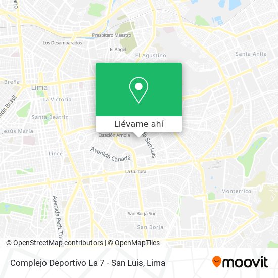 Mapa de Complejo Deportivo La 7 -  San Luis