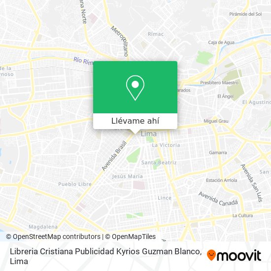 Mapa de Libreria Cristiana Publicidad Kyrios Guzman Blanco