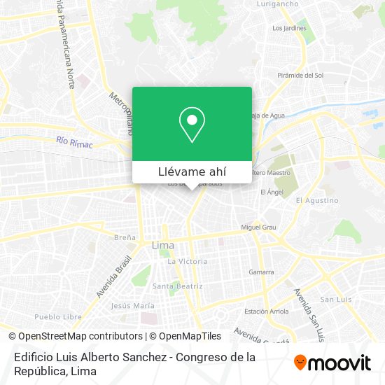 Mapa de Edificio Luis Alberto Sanchez - Congreso de la República