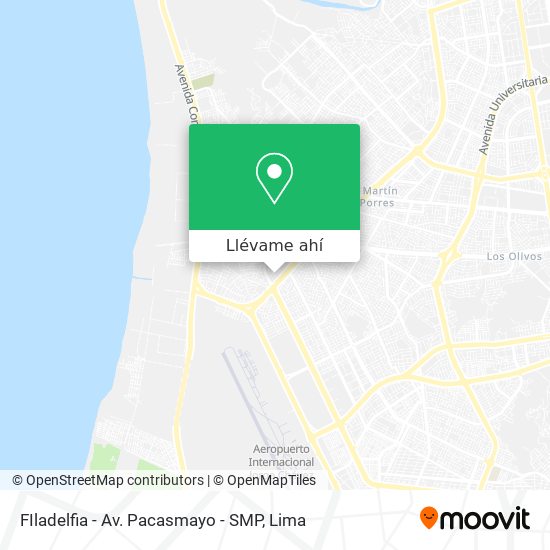 Mapa de FIladelfia - Av. Pacasmayo - SMP