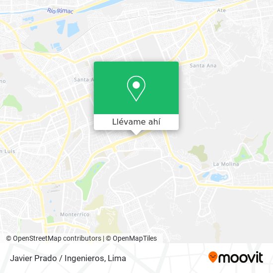 Mapa de Javier Prado / Ingenieros