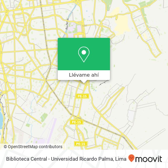 Mapa de Biblioteca Central - Universidad Ricardo Palma