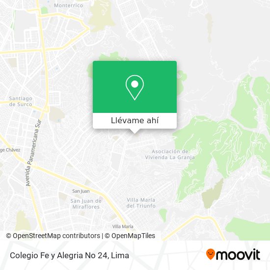 Mapa de Colegio Fe y Alegria No 24