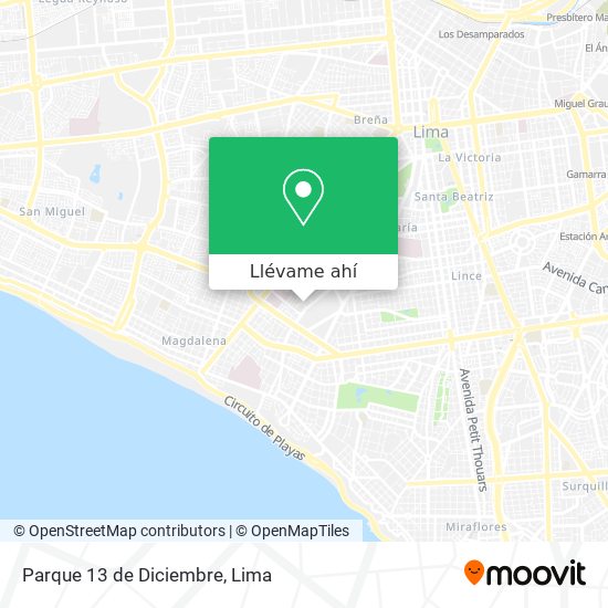 Mapa de Parque 13 de Diciembre