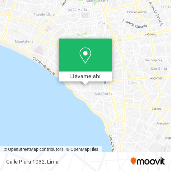 Mapa de Calle Piura 1032