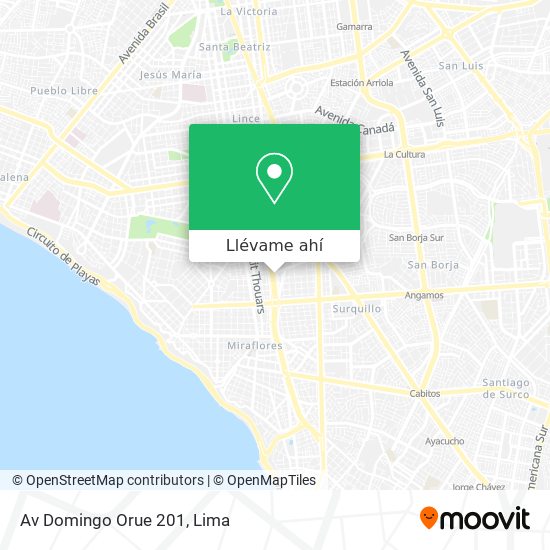 Mapa de Av Domingo Orue 201