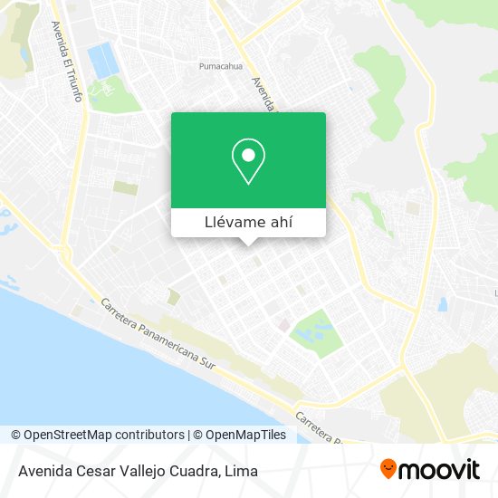 Mapa de Avenida Cesar Vallejo Cuadra