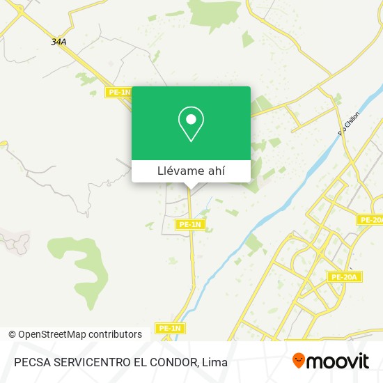 Mapa de PECSA SERVICENTRO EL CONDOR