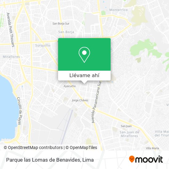 Mapa de Parque las Lomas de Benavides