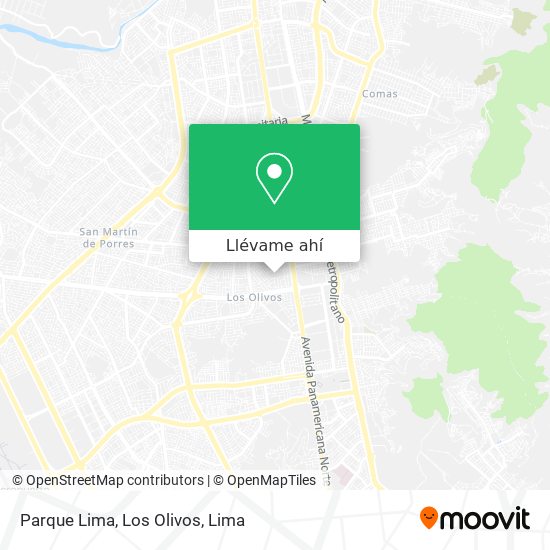 Mapa de Parque Lima, Los Olivos