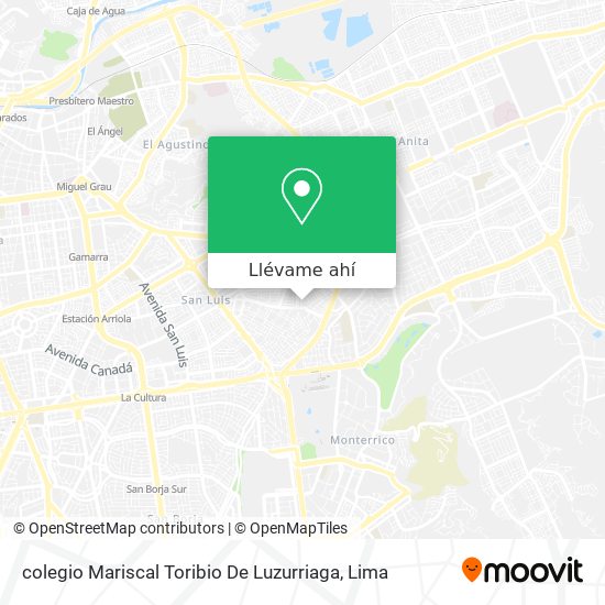 Mapa de colegio  Mariscal Toribio De Luzurriaga