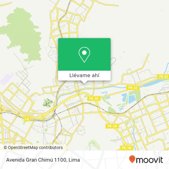 Mapa de Avenida Gran Chimú 1100