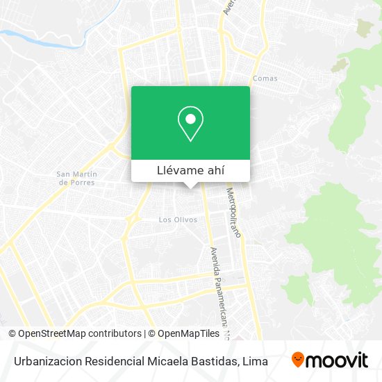 Mapa de Urbanizacion Residencial Micaela Bastidas