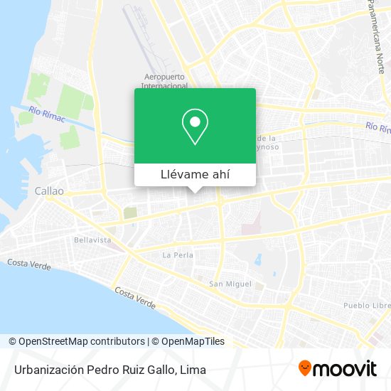 Mapa de Urbanización Pedro Ruiz Gallo