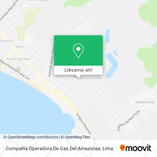 Mapa de Compañía Operadora De Gas Del Amazonas