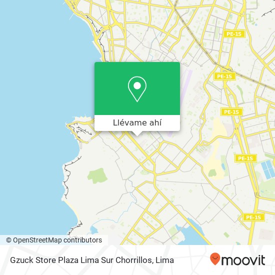 Mapa de Gzuck Store Plaza Lima Sur Chorrillos