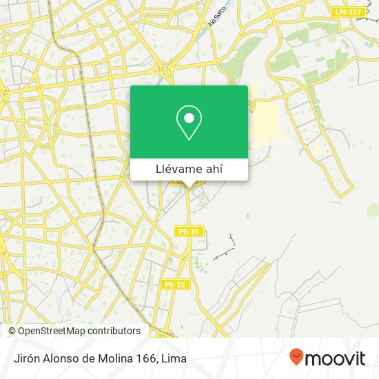 Mapa de Jirón Alonso de Molina 166