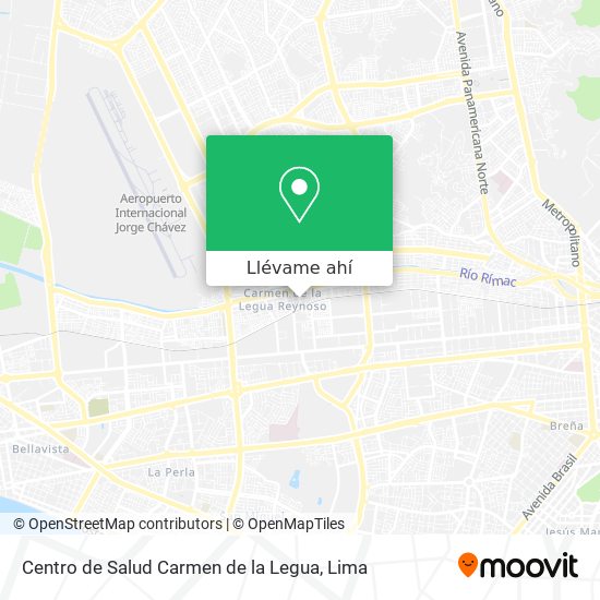 Mapa de Centro de Salud Carmen de la Legua