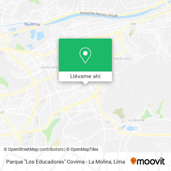 Mapa de Parque "Los Educadores" Covima - La Molina