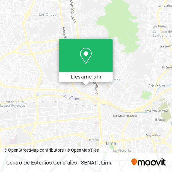 Mapa de Centro De Estudios Generales - SENATI