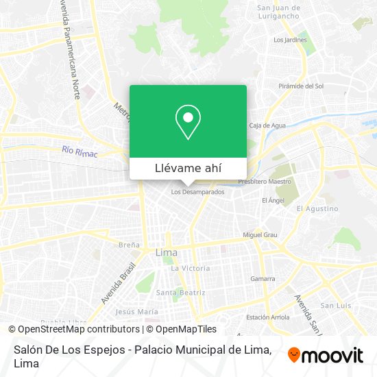 Mapa de Salón De Los Espejos - Palacio Municipal de Lima