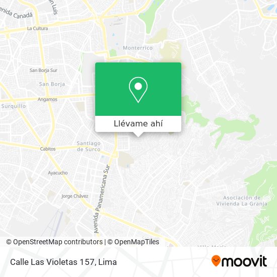 Mapa de Calle Las Violetas 157
