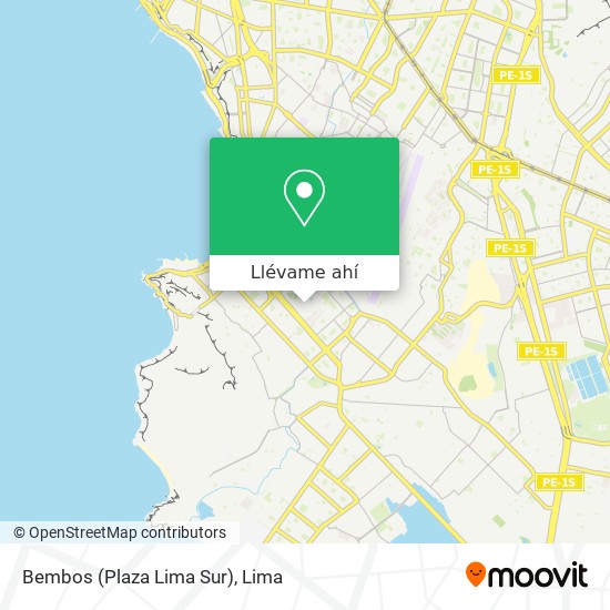 Mapa de Bembos (Plaza Lima Sur)