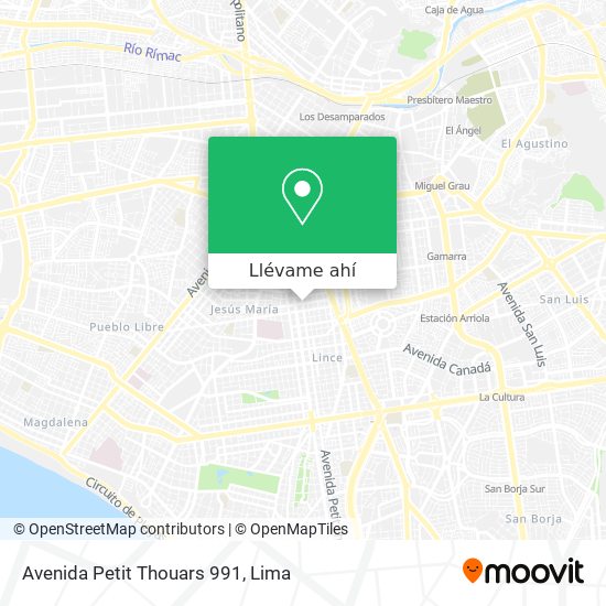 Mapa de Avenida Petit Thouars 991