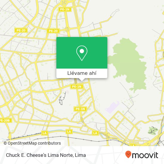 Mapa de Chuck E. Cheese's Lima Norte